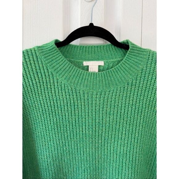 H&M Small Ribbed Green Jumper Sweater - Picture 3 of 6